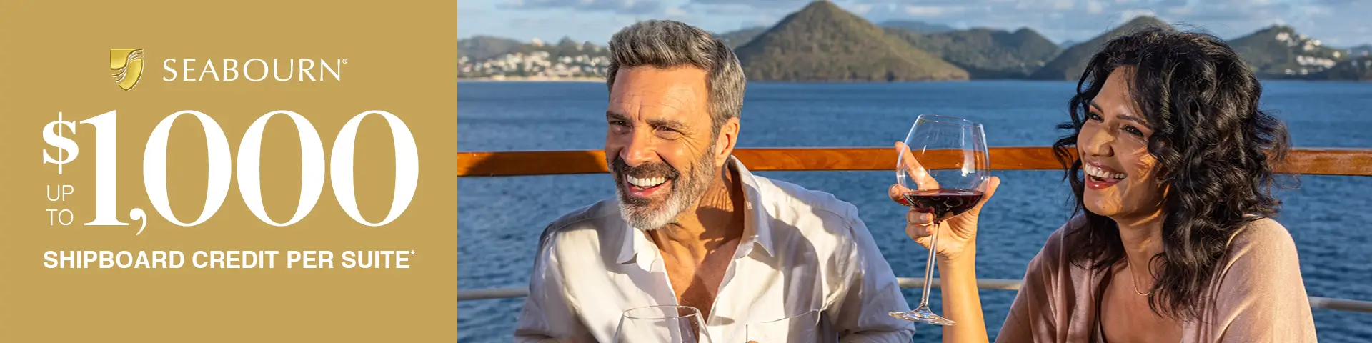 Seabourn Up to $1,000 Shipboard Credit per Suite